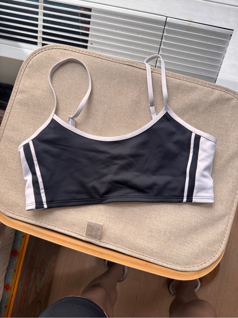 ALO Yoga Black and White Sports Bralette
